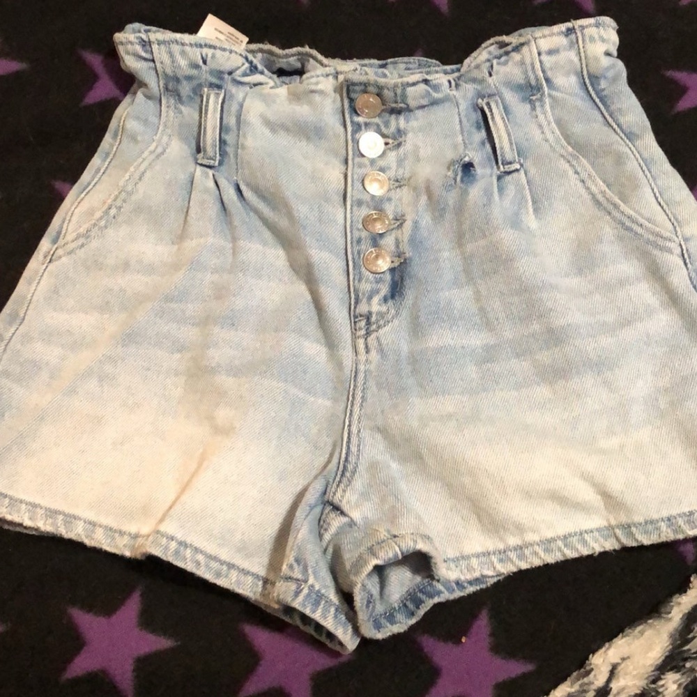 American Eagle Outfitters High Waist Light Blue Shorts